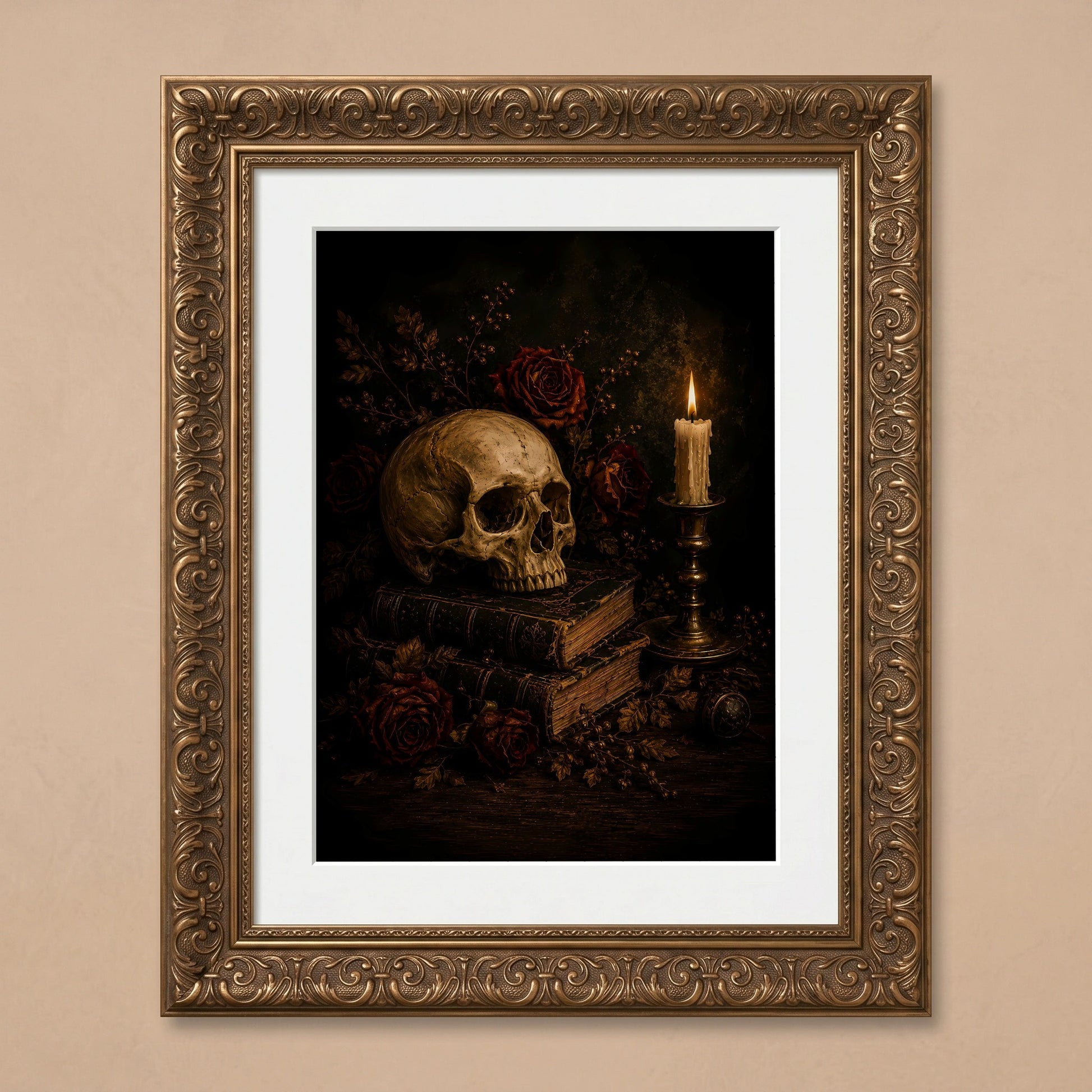 Moody Skull and Roses Artwork — image 1