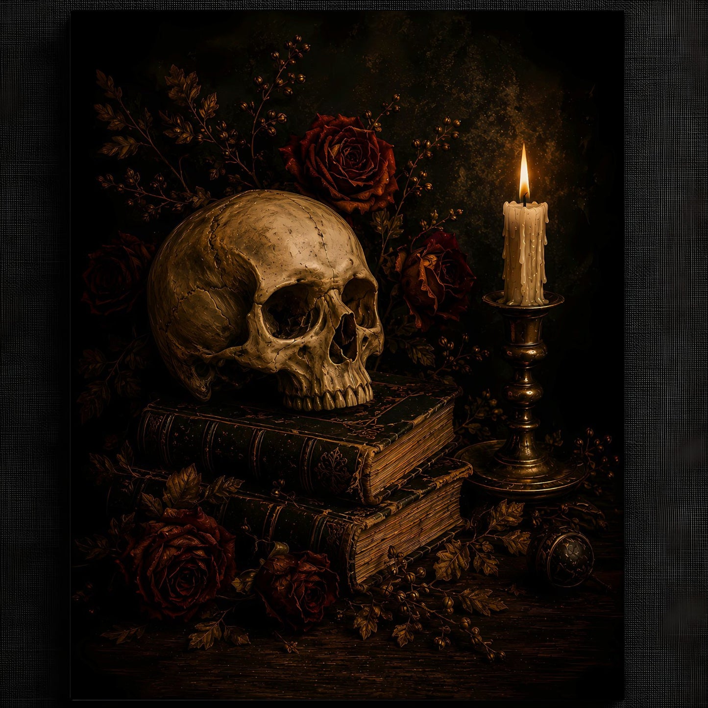 Moody Skull and Roses Artwork — image 2