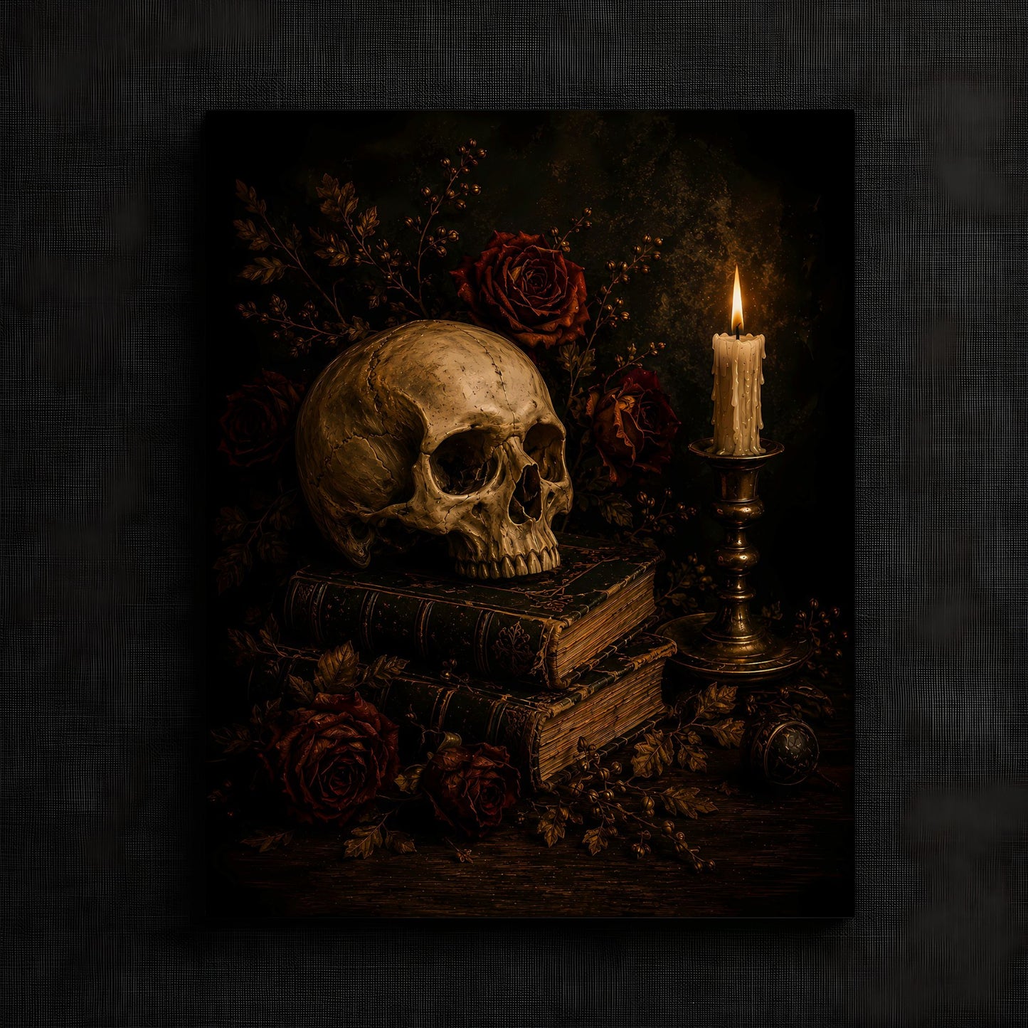 Moody Skull and Roses Artwork — image 3