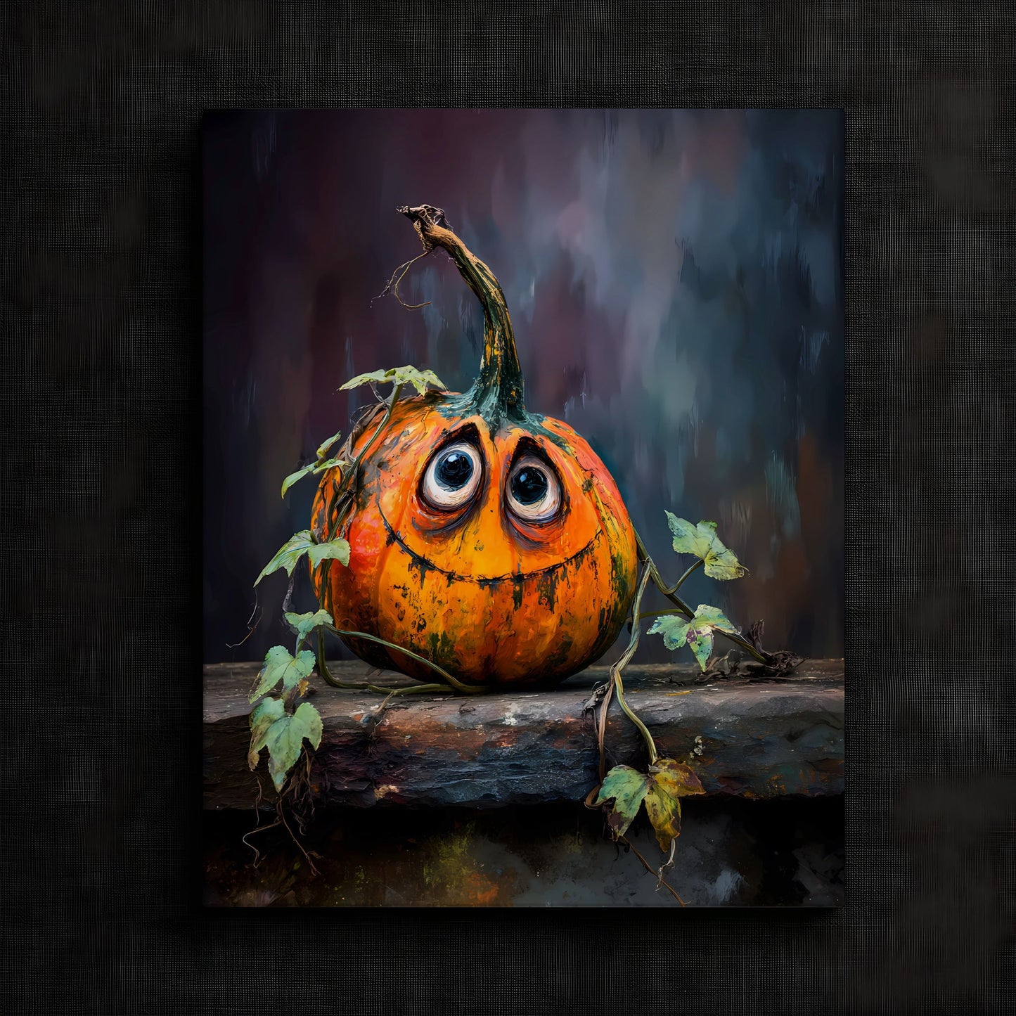 Playful Pumpkin with a Smile Illustration