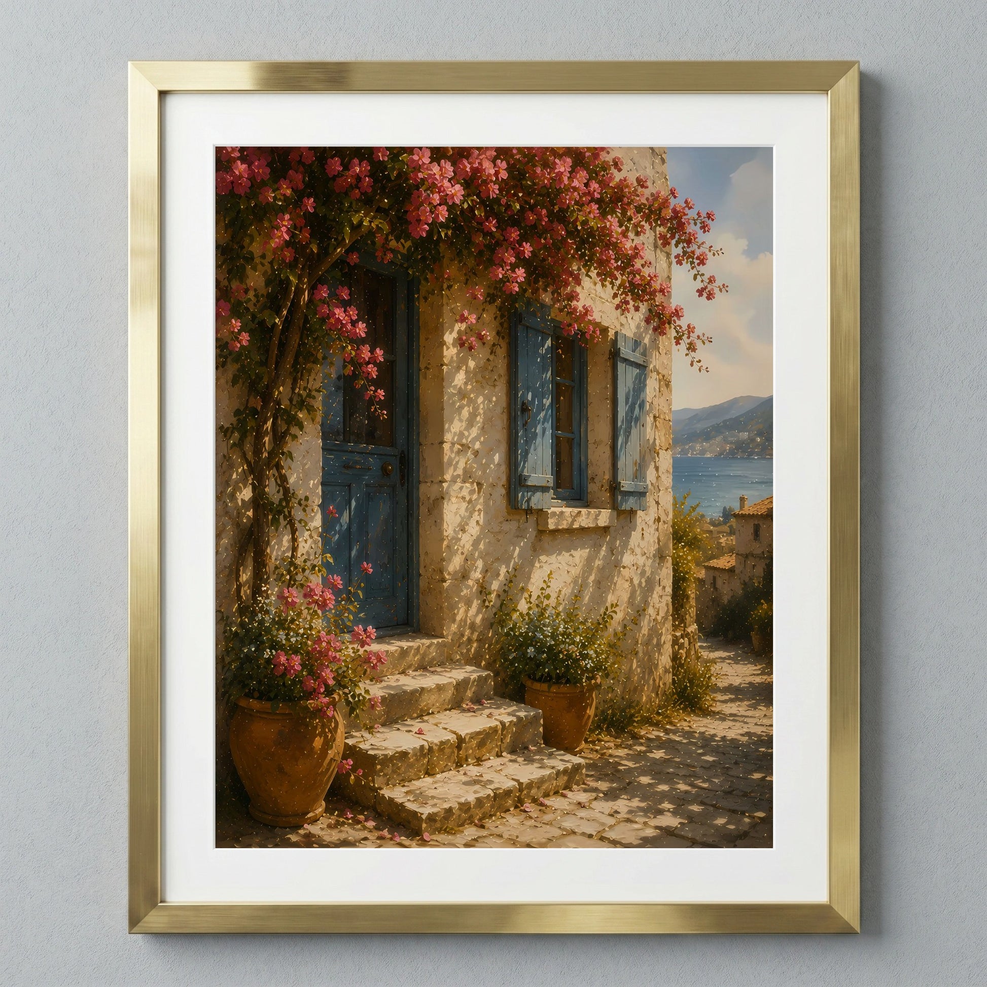 Serene Coastal Cottage Artwork — image 1