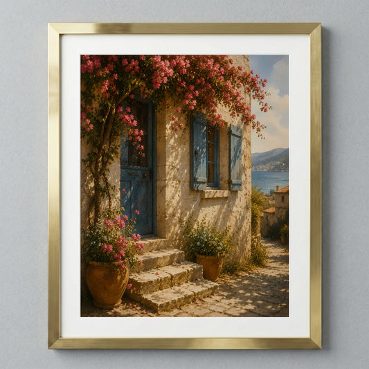 Serene Coastal Cottage Artwork — image 1