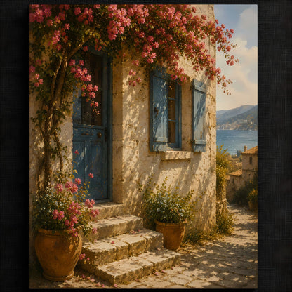 Serene Coastal Cottage Artwork — image 2