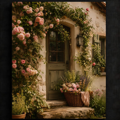Serene Floral Doorway Artwork — image 2
