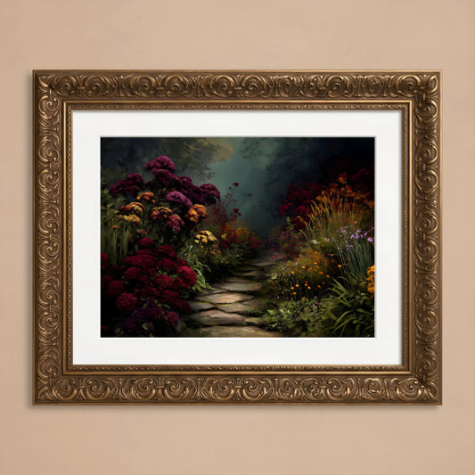 Serene Floral Walkway Artwork