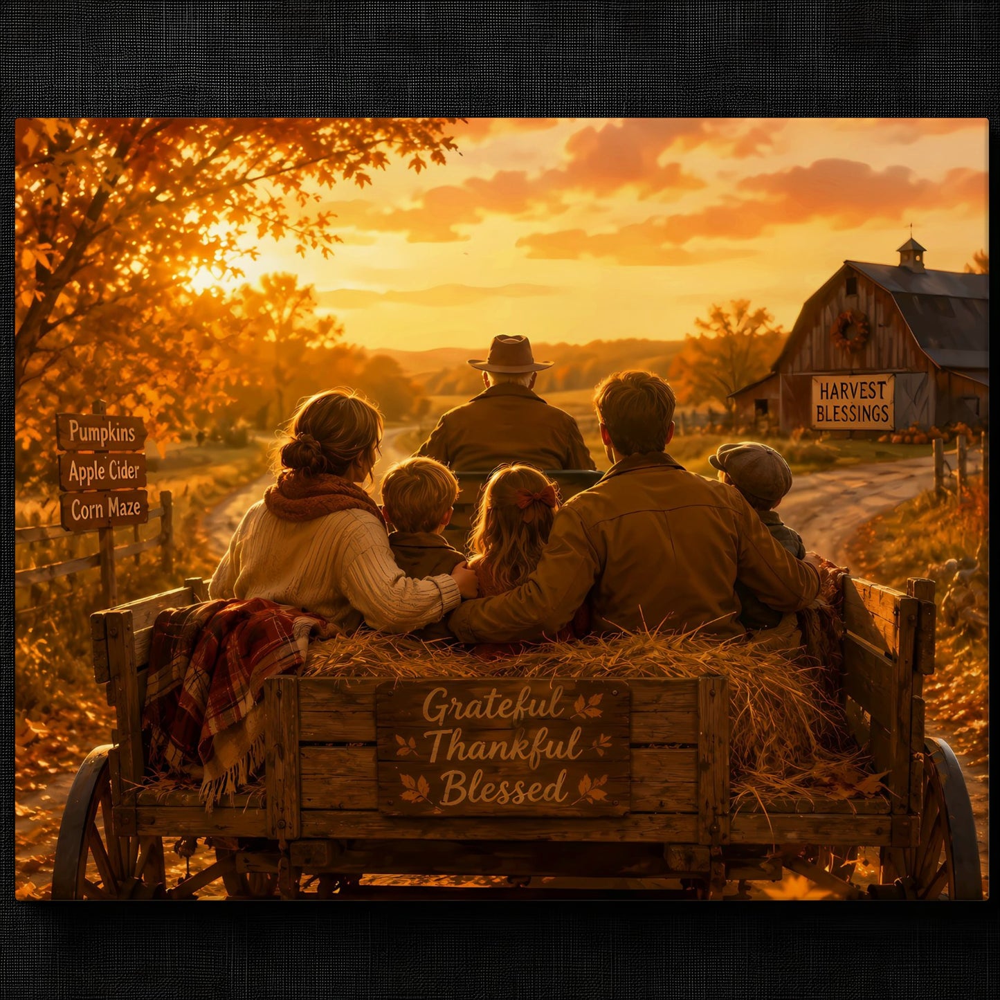 Thankful Family Gathering Print