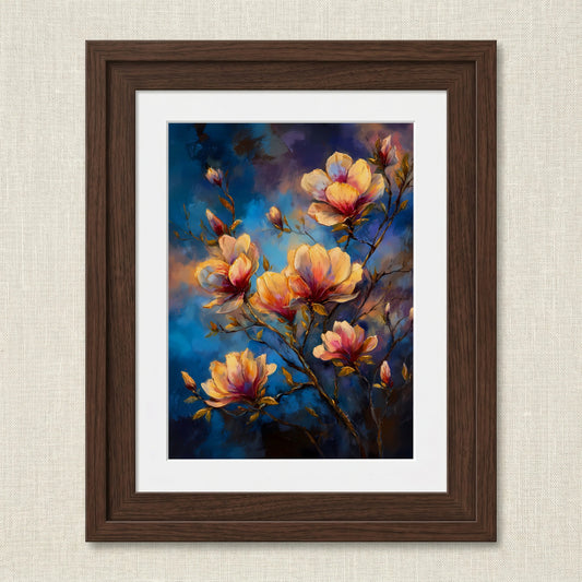 Vibrant Magnolia Blooms Print