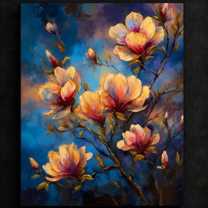 Vibrant Magnolia Blooms Print